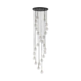 Suspension Aurora – doré & noir – en métal – style moderne et chic