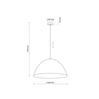 Suspension Faro 1 lumière – en métal – style moderne
