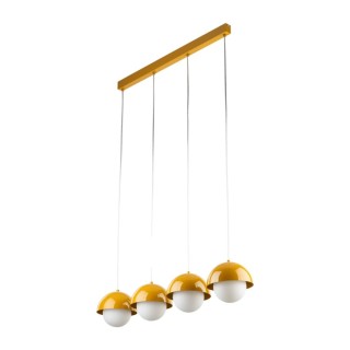 Suspension Bono 4 lumières – ocre – en métal – style moderne