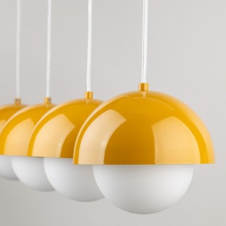 Suspension Bono 4 lumières – ocre – en métal – style moderne