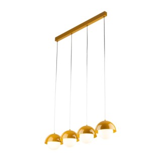 Suspension Bono 4 lumières – ocre – en métal – style moderne
