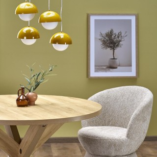 Suspension Bono 5 lumières – ocre – en métal – style moderne