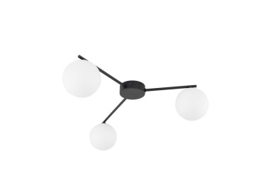 Plafonnier Elton 3 lumières – noir – en métal – style moderne