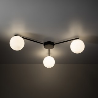 Plafonnier Elton 3 lumières – noir – en métal – style moderne