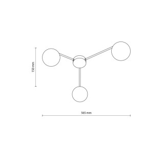 Plafonnier Elton 3 lumières – noir – en métal – style moderne
