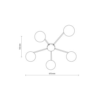 PLAFONNIER ELTON NOIR 5