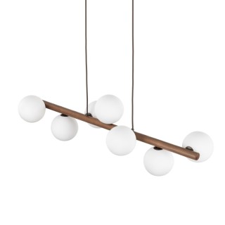 Suspension Estera – noix – en métal et bois – style moderne