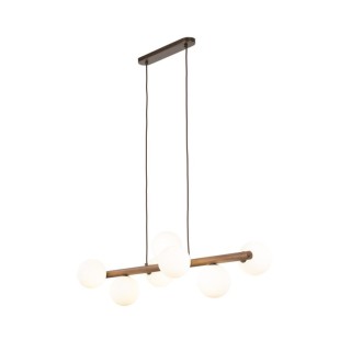 Suspension Estera – noix – en métal et bois – style moderne