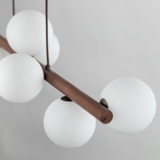 Suspension Estera – noix – en métal et bois – style moderne