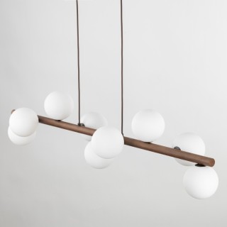 Suspension Estera – noix – en métal et bois – style moderne