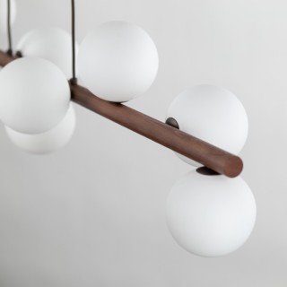Suspension Estera – noix – en métal et bois – style moderne