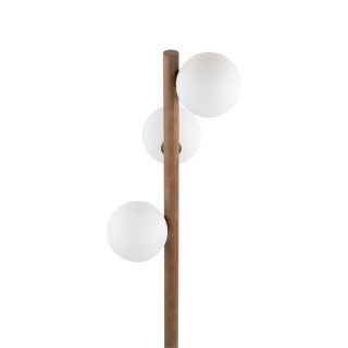 Lampadaire Estera 3 lumières – noix – en métal et bois – style moderne