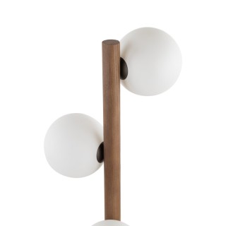 Lampadaire Estera 3 lumières – noix – en métal et bois – style moderne