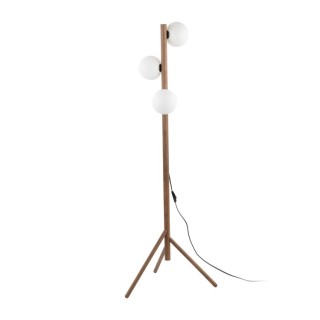 Lampadaire Estera 3 lumières – noix – en métal et bois – style moderne