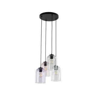 Suspension Molly 4 lumières – noir – en métal – style moderne et chic