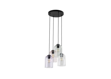 Suspension Molly 4 lumières – noir – en métal – style moderne et chic