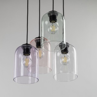 Suspension Molly 4 lumières – noir – en métal – style moderne et chic