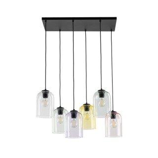 Suspension Molly 6 lumières – noir – en métal – style moderne et chic