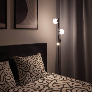 Lampadaire Vox 3 lumières – noir – en métal – style moderne et loft