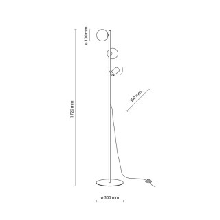 Lampadaire Vox 3 lumières – noir – en métal – style moderne et loft