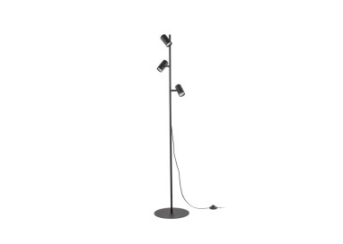 Lampadaire Top 3 lumières – noir – en métal – style moderne et loft