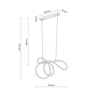 Suspension Flexi – en métal – style moderne