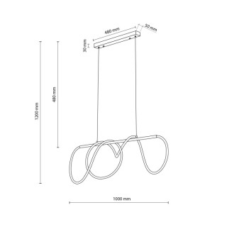 Suspension Flexi – noir – en métal – style moderne