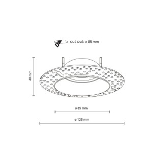Plafonnier Fira – noir – en métal – style moderne