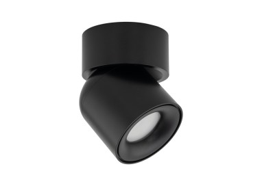 Plafonnier Twist – noir – en métal et verre – style moderne