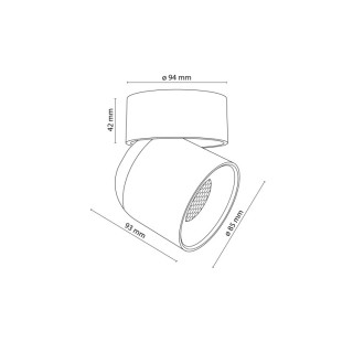 Plafonnier Twist – blanc – en métal et verre – style moderne