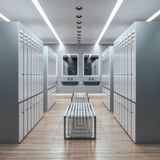 Plafonnier Opti – noir – en métal et verre – style moderne