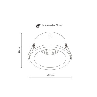 Plafonnier Opti – noir – en métal et verre – style moderne