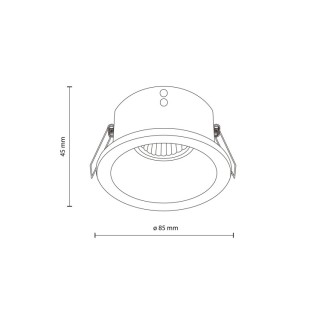 Plafonnier Opti – blanc – en métal et verre – style moderne