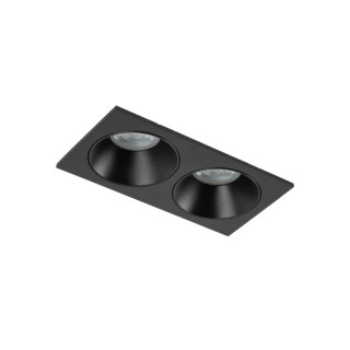 Plafonnier Prisma 2 lumières – noir – en métal et verre – style moderne