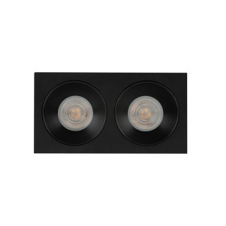 Plafonnier Prisma 2 lumières – noir – en métal et verre – style moderne