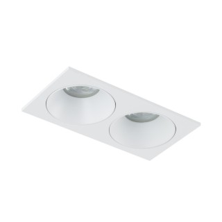 Plafonnier Prisma 2 lumières – blanc – en métal et verre – style moderne