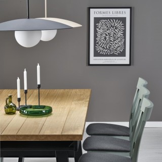 Suspension Slate – noir – en métal – style chic