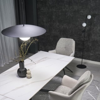 Suspension Slate – noir – en métal – style chic