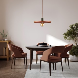 Suspension Sila – brun – en métal – style loft