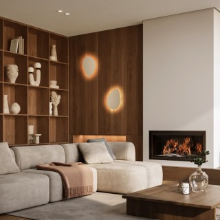 Lampe à poser Stone 2 lumières – en métal – style chic