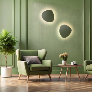 Lampe à poser Stone 3 lumières – vert – en métal – style chic