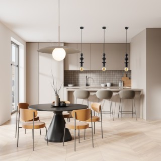 Suspension Tower – noir – en métal – style chic