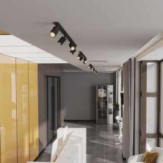 Plafonnier encastré NEX NOIR 4XGU10