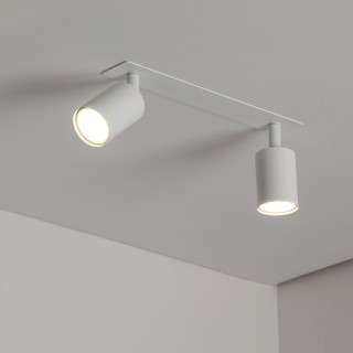 Plafonnier Nex 2 lumières – blanc – en métal – style moderne