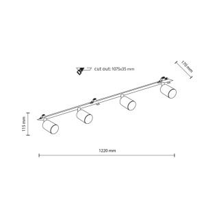 Plafonnier Nex – blanc – en métal – style moderne