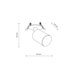 Plafonnier Nex – blanc – en métal – style moderne