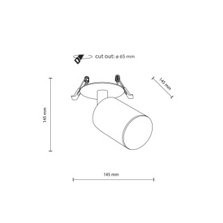 Plafonnier Nex – blanc – en métal – style moderne