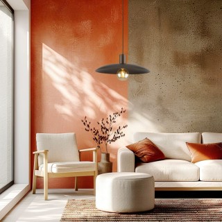 Suspension Astra – brun – en métal – style loft