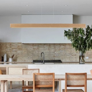 Suspension Prima – chêne – en métal et bois – style moderne et loft