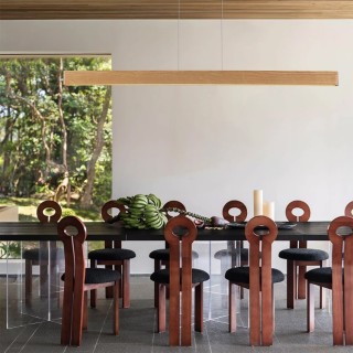 Suspension Prima – chêne – en métal et bois – style moderne et loft